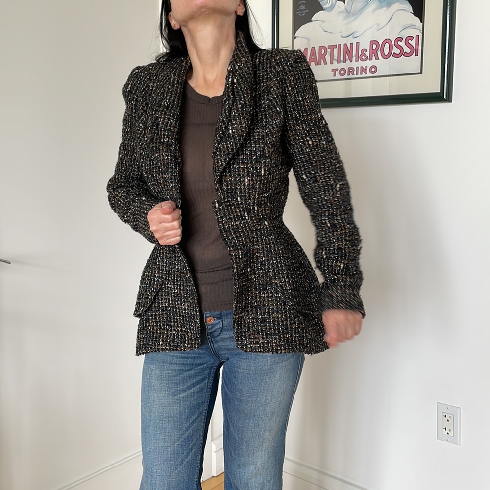 Thierry Mugler French vintage warm fitted jacket